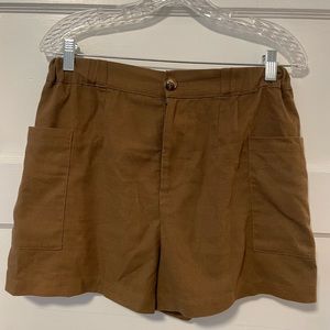 Isalis brown cotton shorts